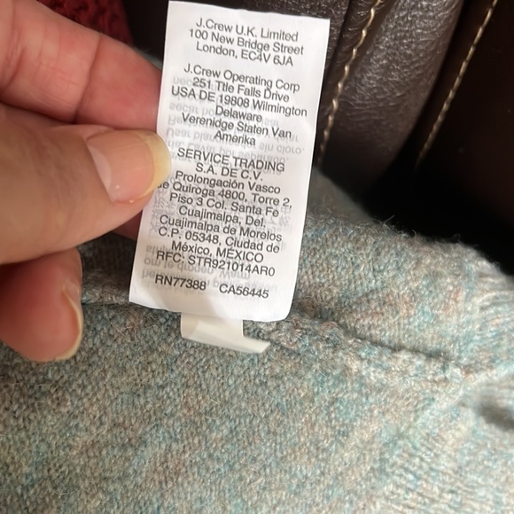 Madewell Wool Alpaca Blend Colorblock Bubble-Sleeves Cardigan Sweater - Picture 11 of 11